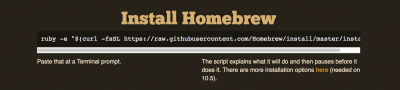  The bottom of the HomeBrew Page